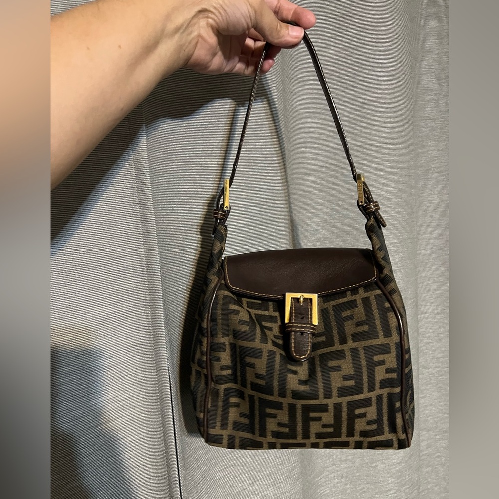 Vintage Top Handle Fendi Zucca Handbag